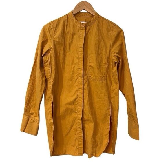 Mijeong Park mustard yellow tunic button up Medium - Picture 1 of 11